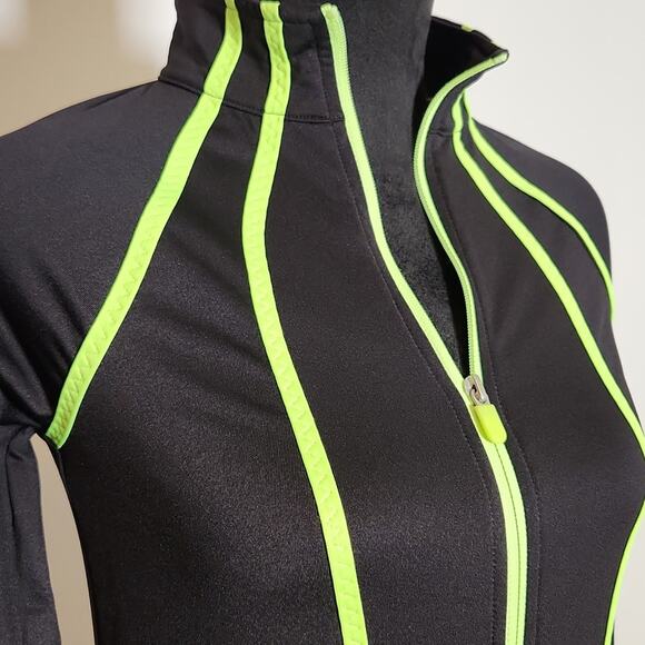 FILA Athletic Black & Neon Green Women's Zip Jacket, Size XS - Picture 5 of 12